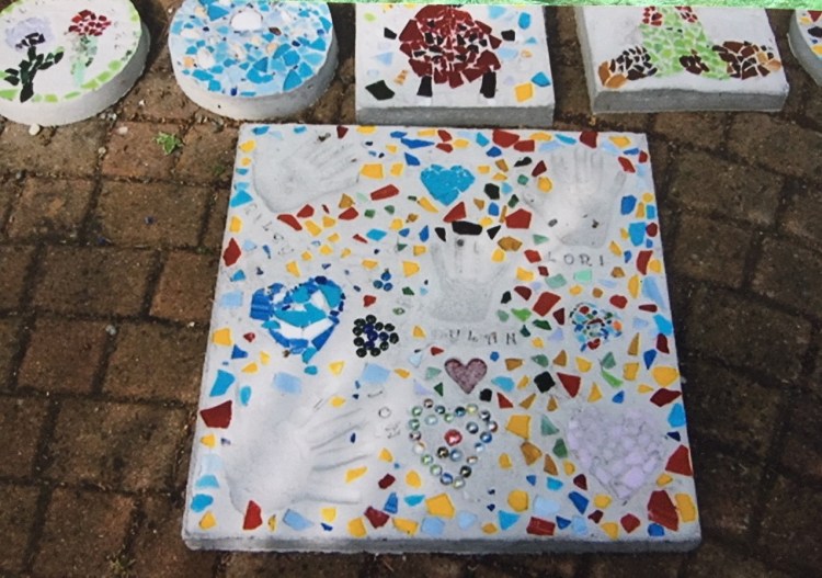 Group steppingstone for the memorial garden