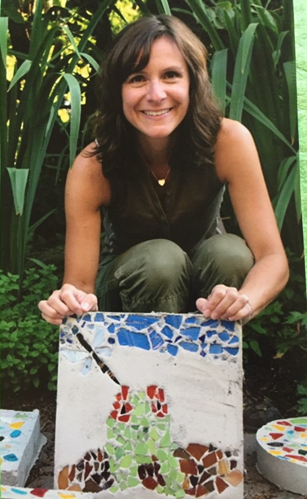 Lori's frog on a log and dragonfly steppingstone